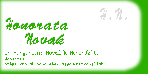 honorata novak business card